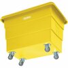 Global Industrial 8 Bushel Plastic Bulk Box Truck, Direct Mount Base, Yellow, 33-3/10L x 24-3/5W x 27-2/5H 800313YL